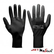 Рукавички Artmas RnyPu Black для точних робіт з поліуретановим покриттям