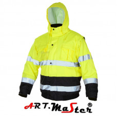 Куртка світловідбивна Kurtka FLASH Short Yellow жовтого кольору. ARTMAS